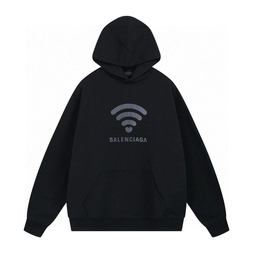 Balenciaga Wifi Hoodie Black