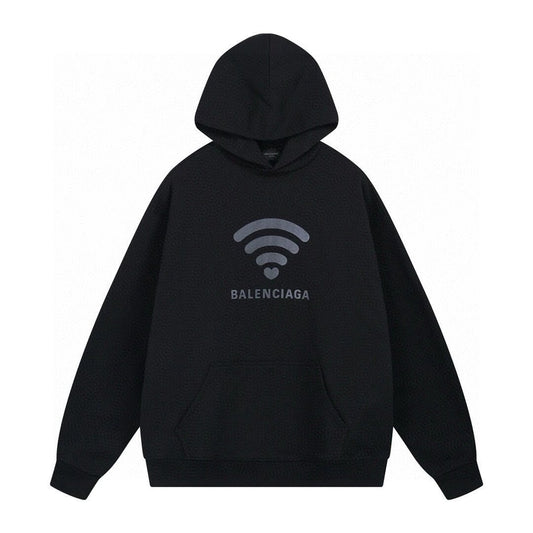 Balenciaga Wifi Hoodie Black
