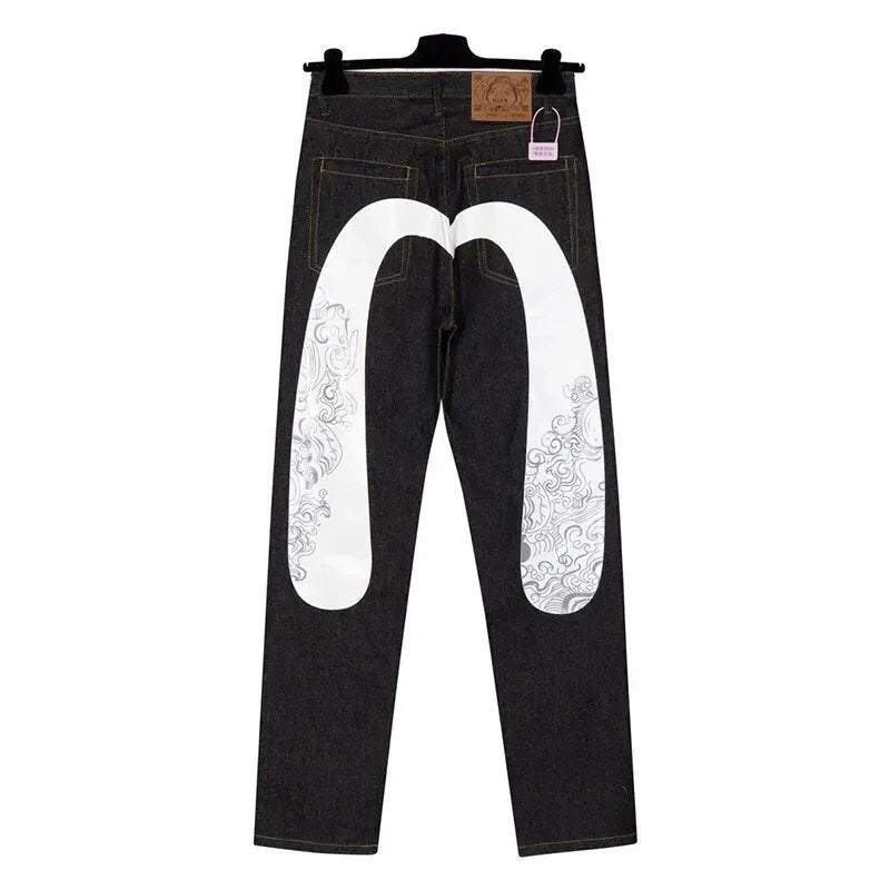 Evisu white pattern Jeans