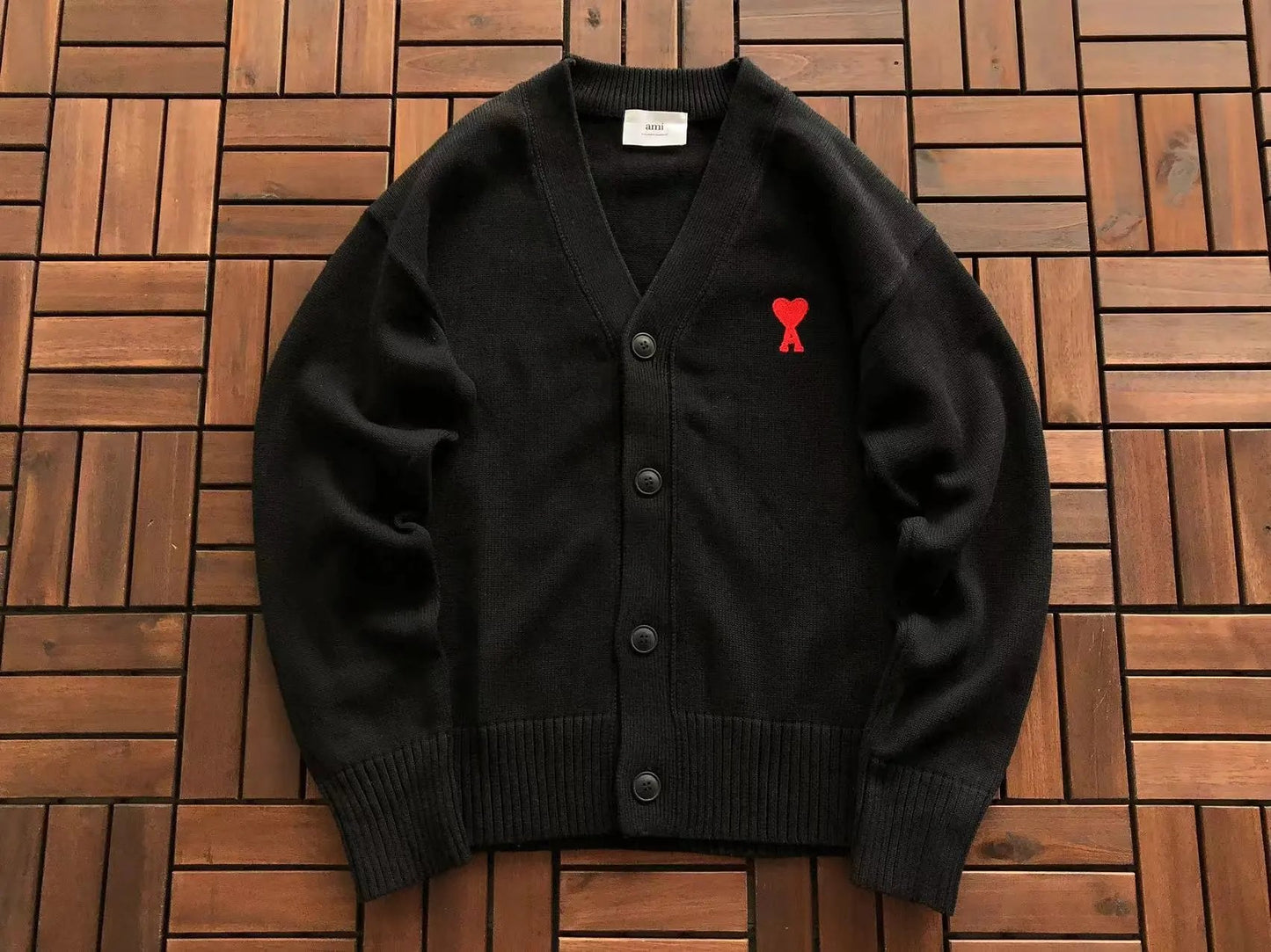Ami Paris Button Up Black (small Icon)
