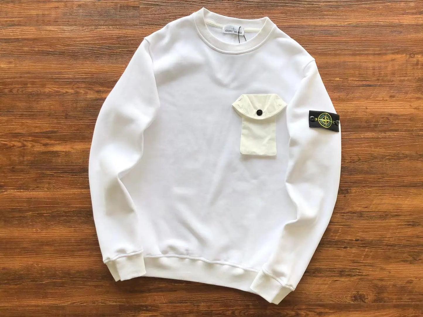 Stone Island Chestpocket Sweater White