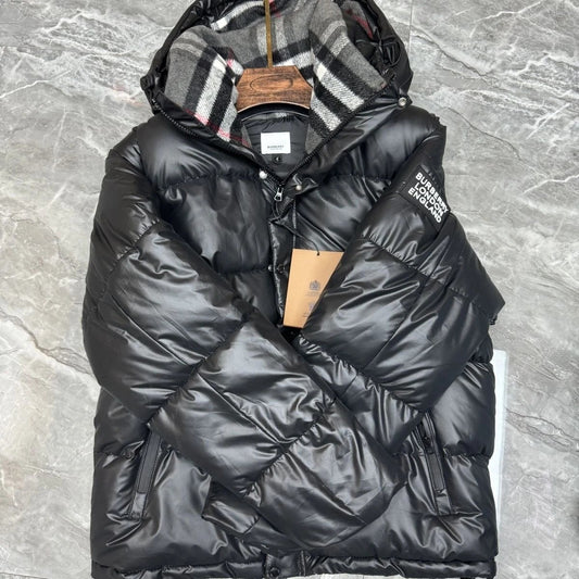 Burberry Puffer Down Jacket Black Glossy
