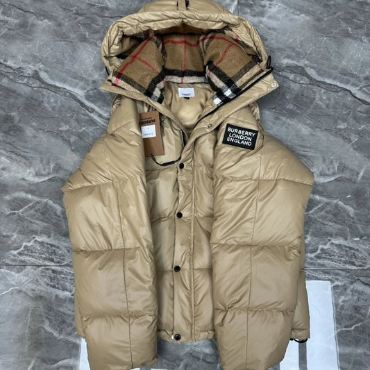 Burberry Puffer Down Jacket Brown Glossy
