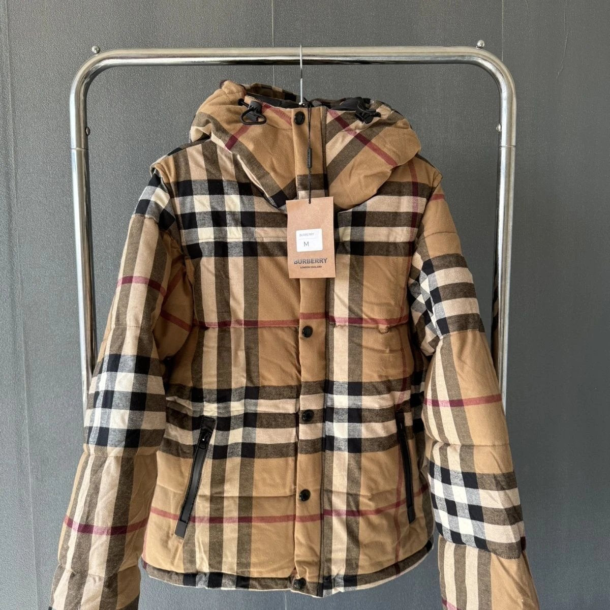 Burberry Puffer Down Jacket Brown Monogram