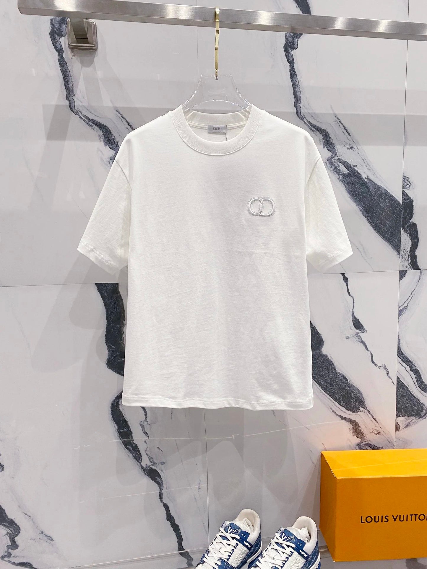 Christian Dior small logo T-shirt White