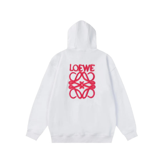 Loewe pink icon Hoodie White