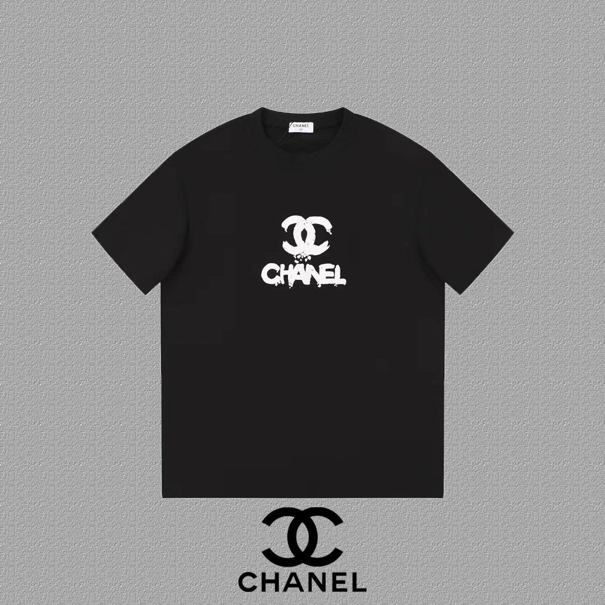 Chanel drip T-shirt Black