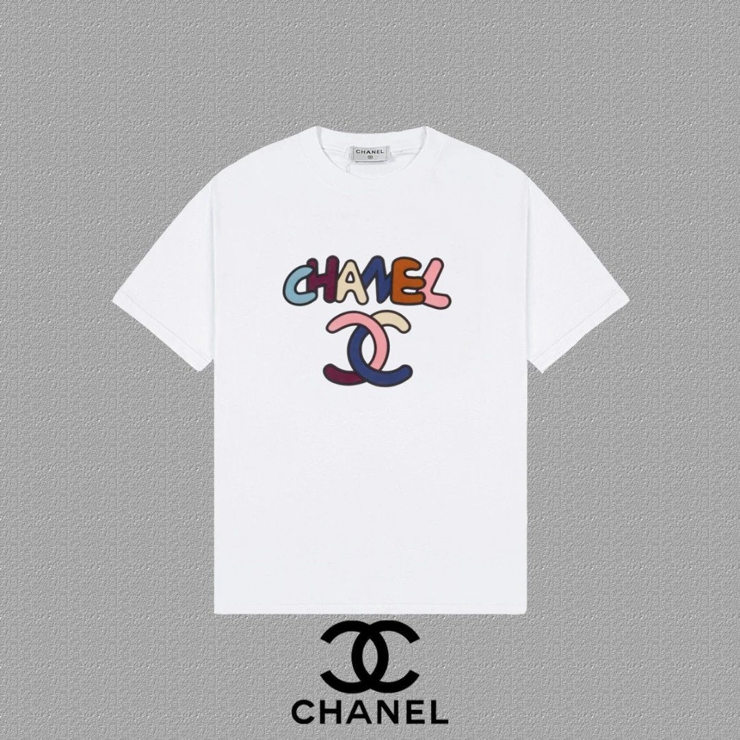 Chanel colorfull Font T-shirt White