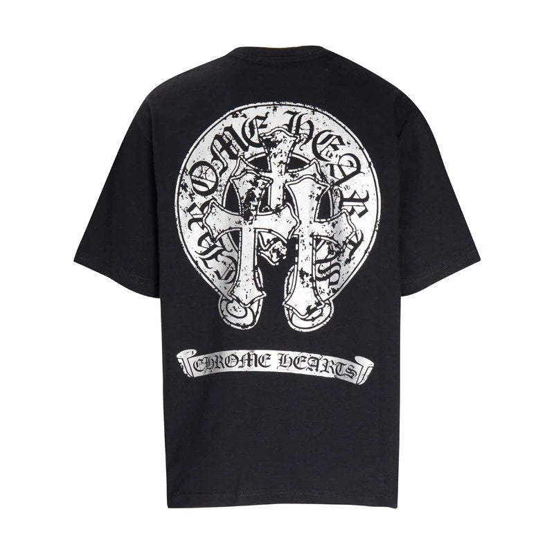 Chrome Hearts T-shirt Black (White Logo)