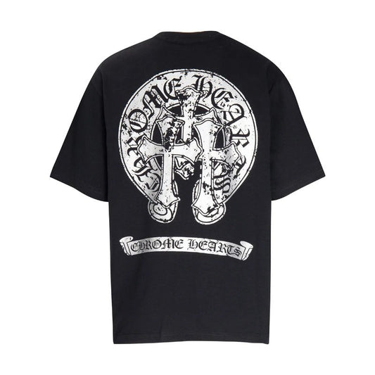 Chrome Hearts T-shirt Black (White Logo)