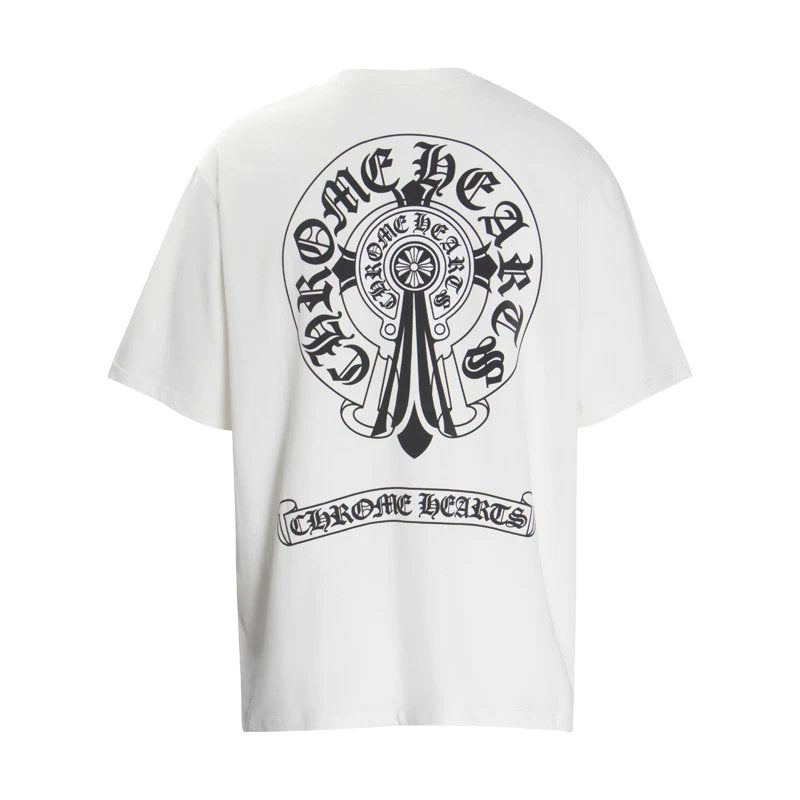 Chrome Hearts T-shirt White (Black Logo)