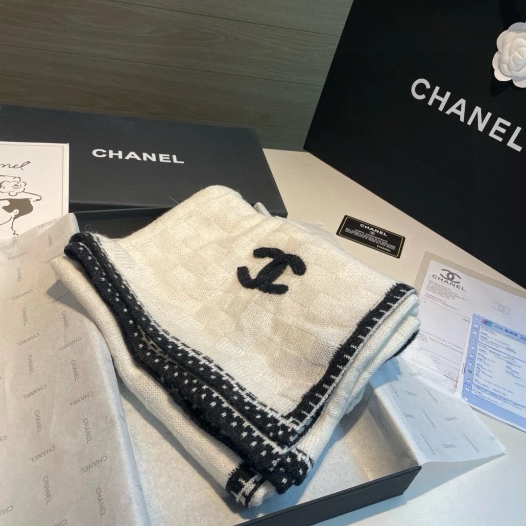 Chanel Scarf White