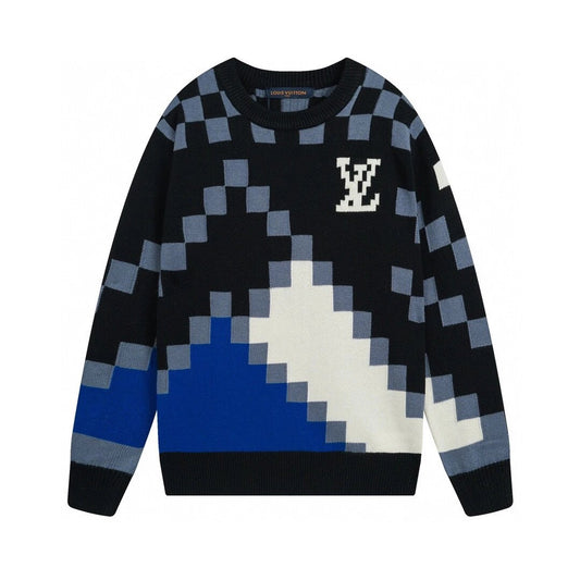 Louis Vuitton (LV) Pixel Sweater Black Blue White