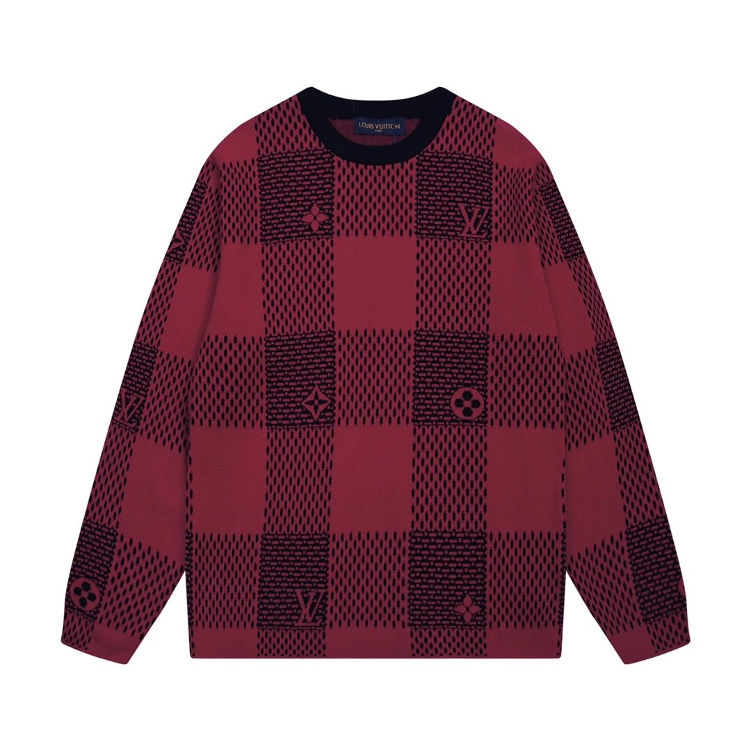 Louis Vuitton (LV) Monogram Sweater Black Red