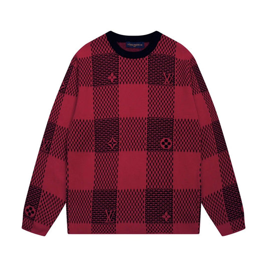 Louis Vuitton (LV) Monogram Sweater Black Red