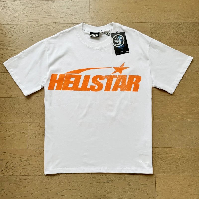 Hellstar T-shirt White (Orange Icon)
