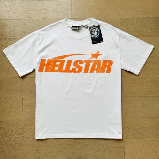 Hellstar T-shirt White (Orange Icon)