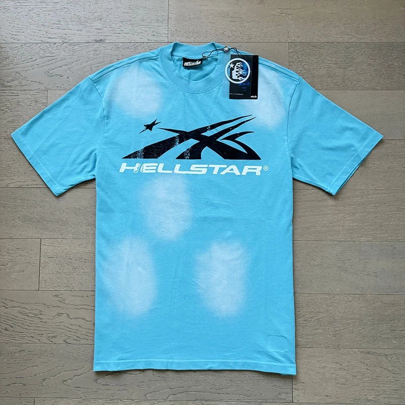 Hellstar T-shirt Washed Baby Blue