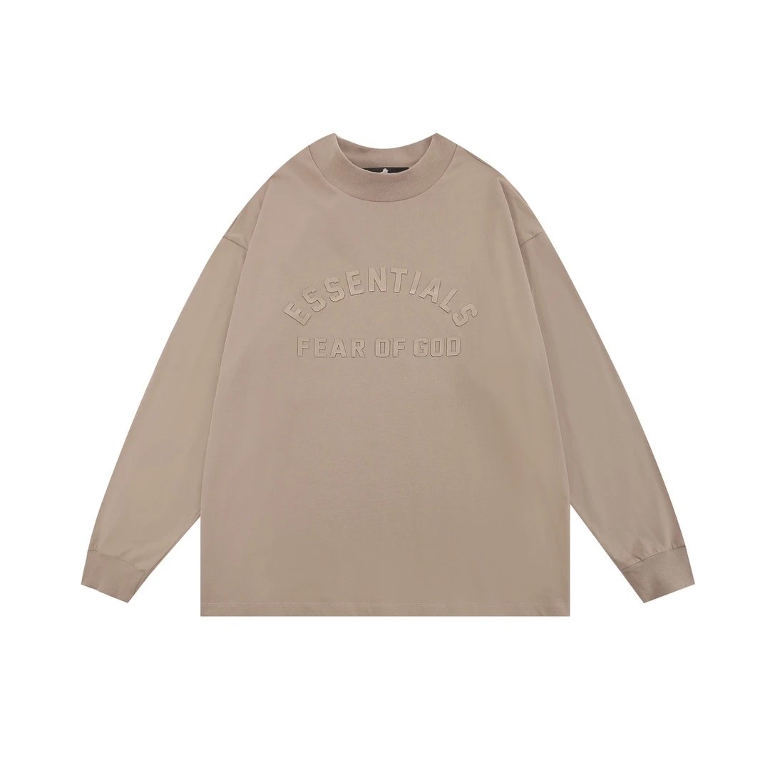 Essentials Fear of God college font Sweater Brown