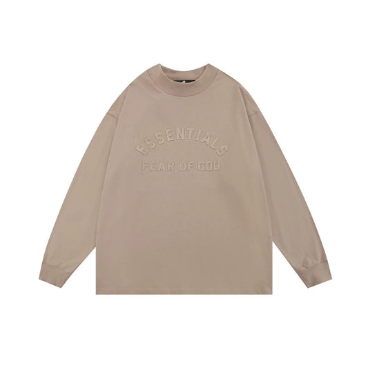 Essentials Fear of God college font Sweater Brown