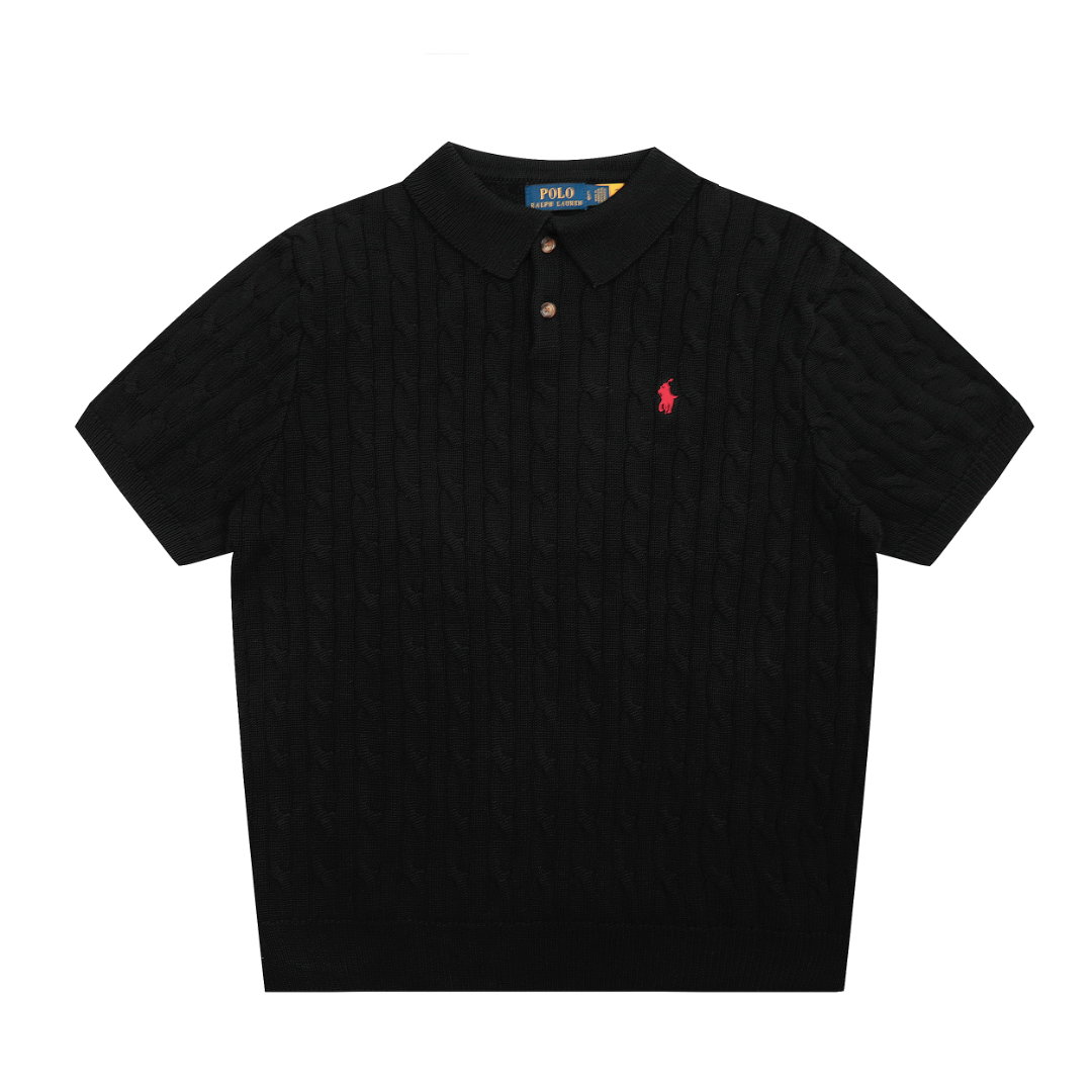Ralph Lauren Knit cotton Polo shirt Black