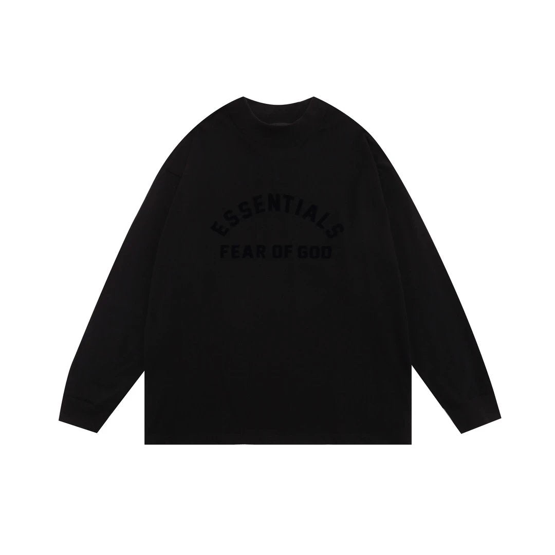 Essentials Fear of God college font Sweater Black