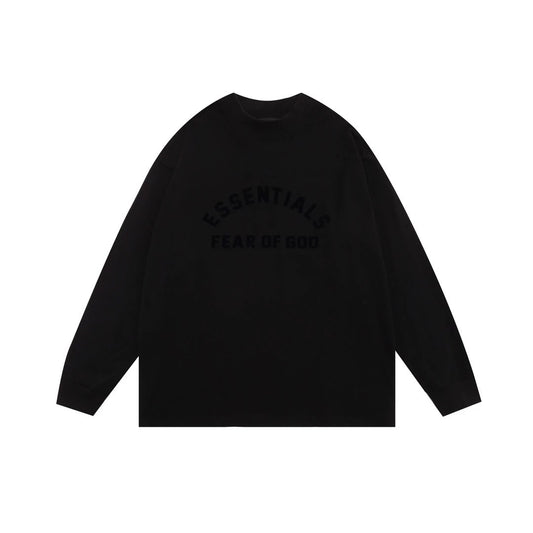 Essentials Fear of God college font Sweater Black