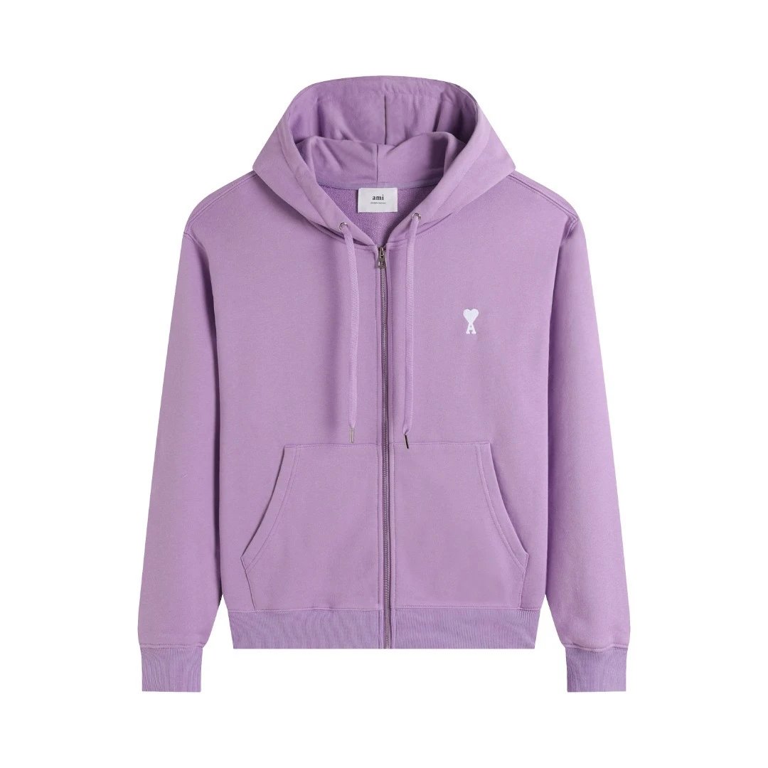 Ami Zip-Up Hoodie Purple
