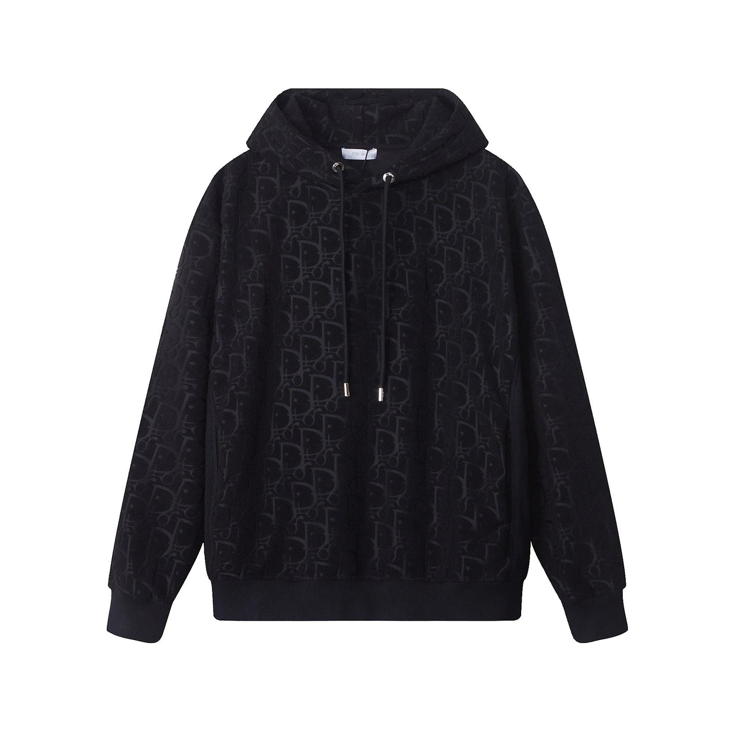 Dior Monogram Velour Hoodie Black