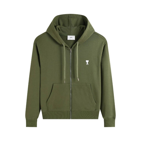 Ami Zip-Up Hoodie Green