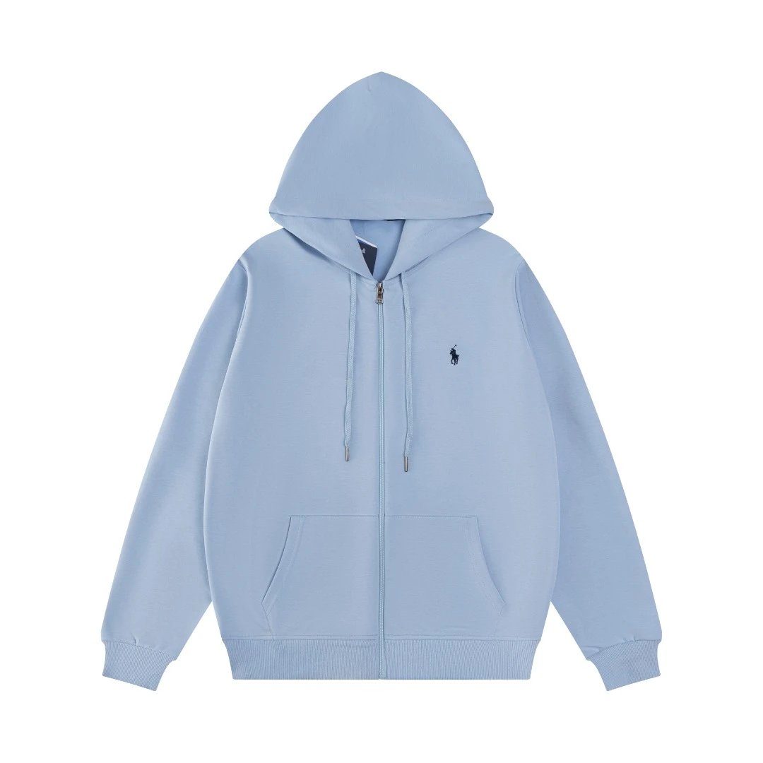 Ralph Lauren Basic Zip-Up Hoodie Baby Blue