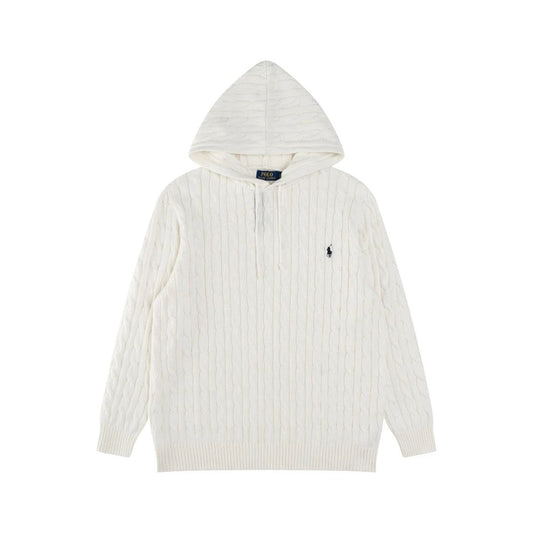 Ralph Lauren Knit Hoodie White