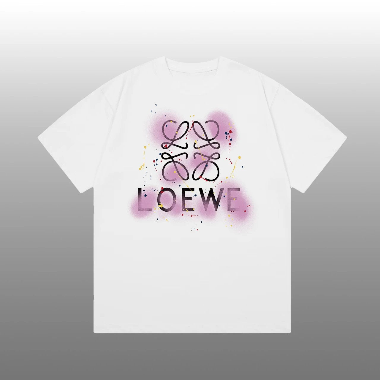 Loewe Pink Paint T-shirt White