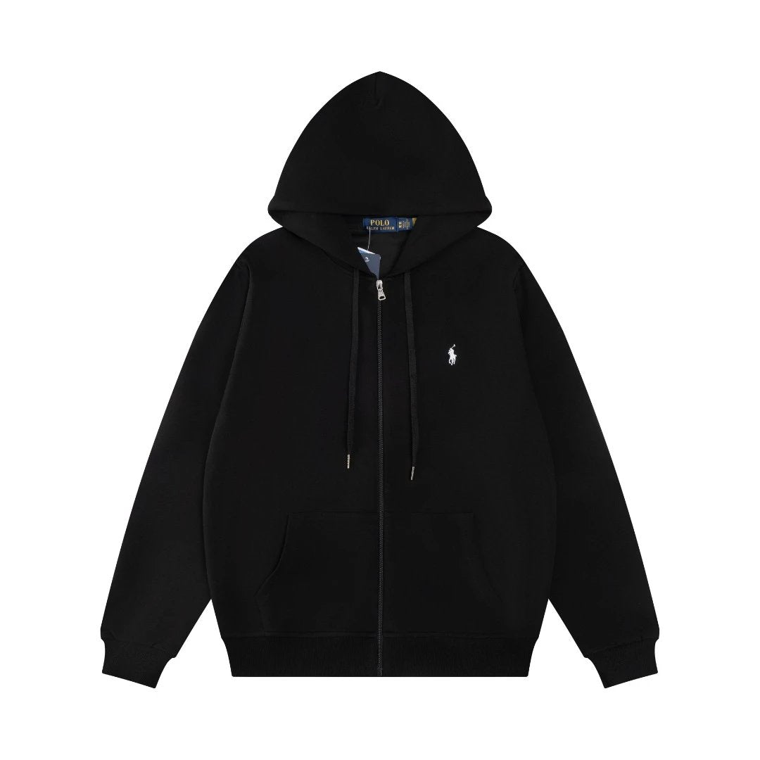 Ralph Lauren Basic Zip-Up Hoodie Black