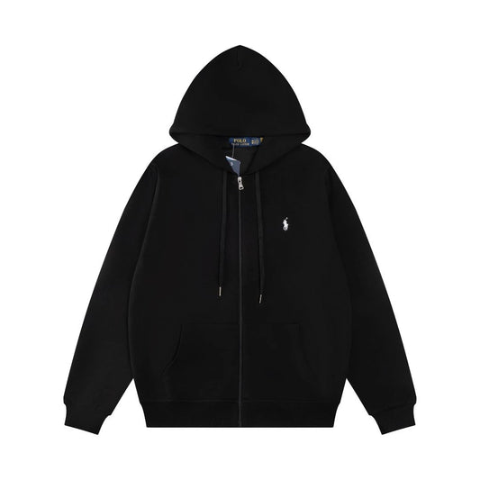 Ralph Lauren Basic Zip-Up Hoodie Black