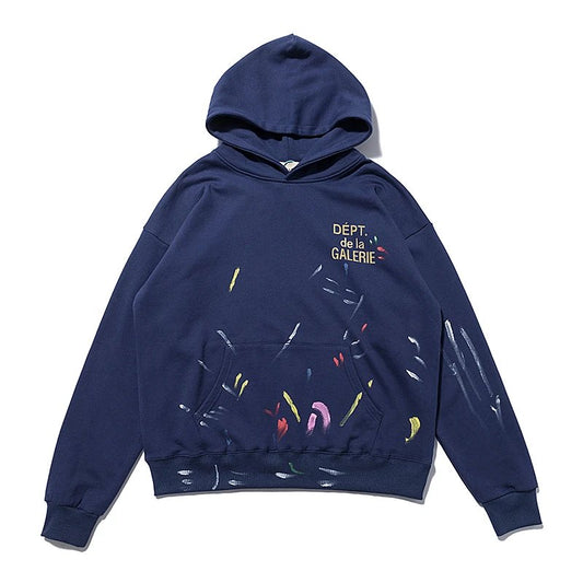 Gallery Dept. Paint Splatter Hoodie Blue