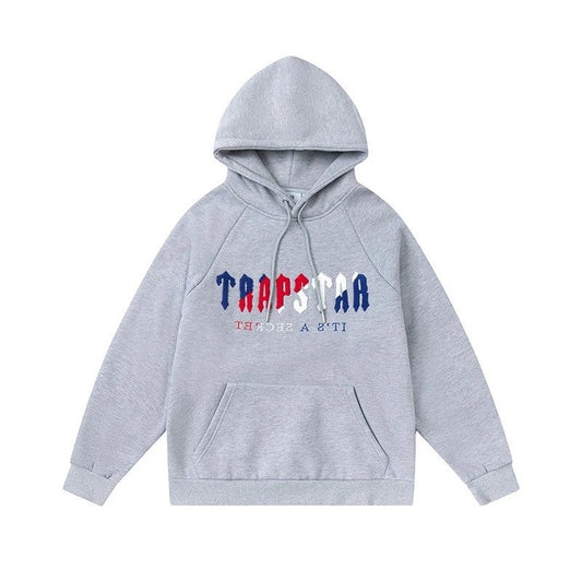 Trapstar Blue White Red Icon Hoodie Grey