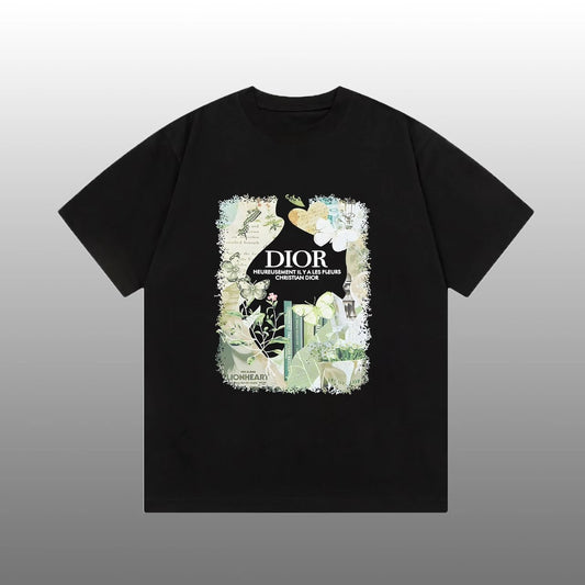 Dior Flower & Butterflies T-shirt Black