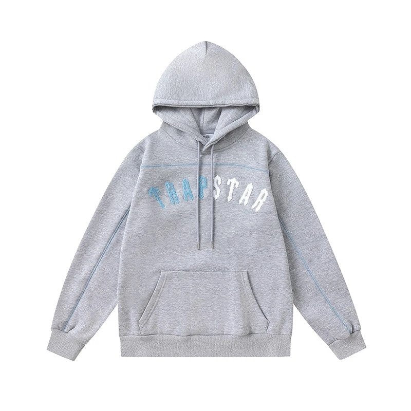 Trapstar Blue White Icon Hoodie Grey