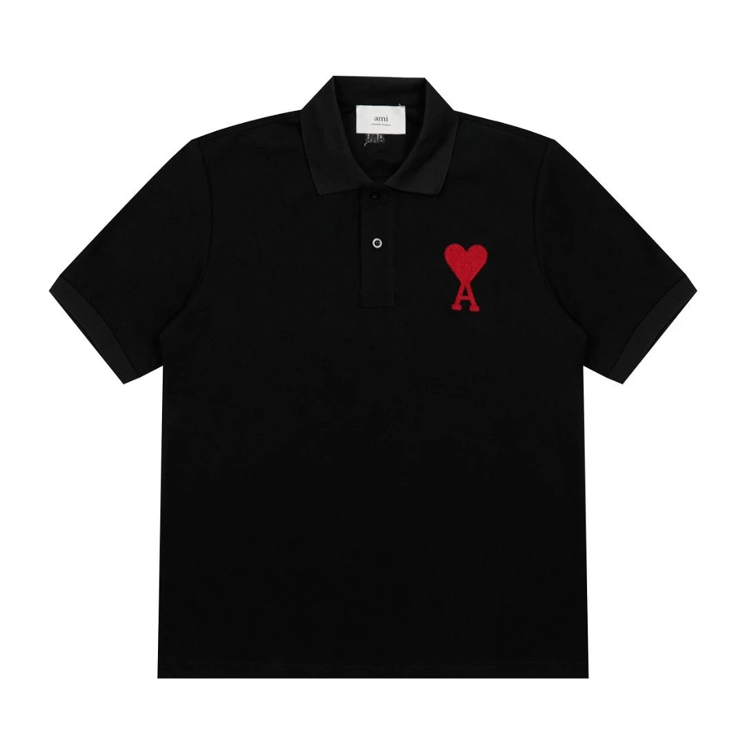 Ami Paris Polo shirt Black (Big Icon)