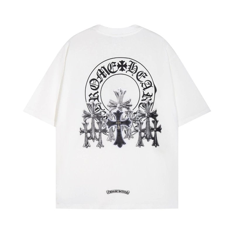 Chrome Hearts T-shirt White (Black multi Cross)