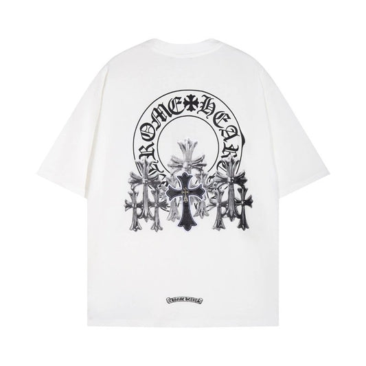Chrome Hearts T-shirt White (Black multi Cross)