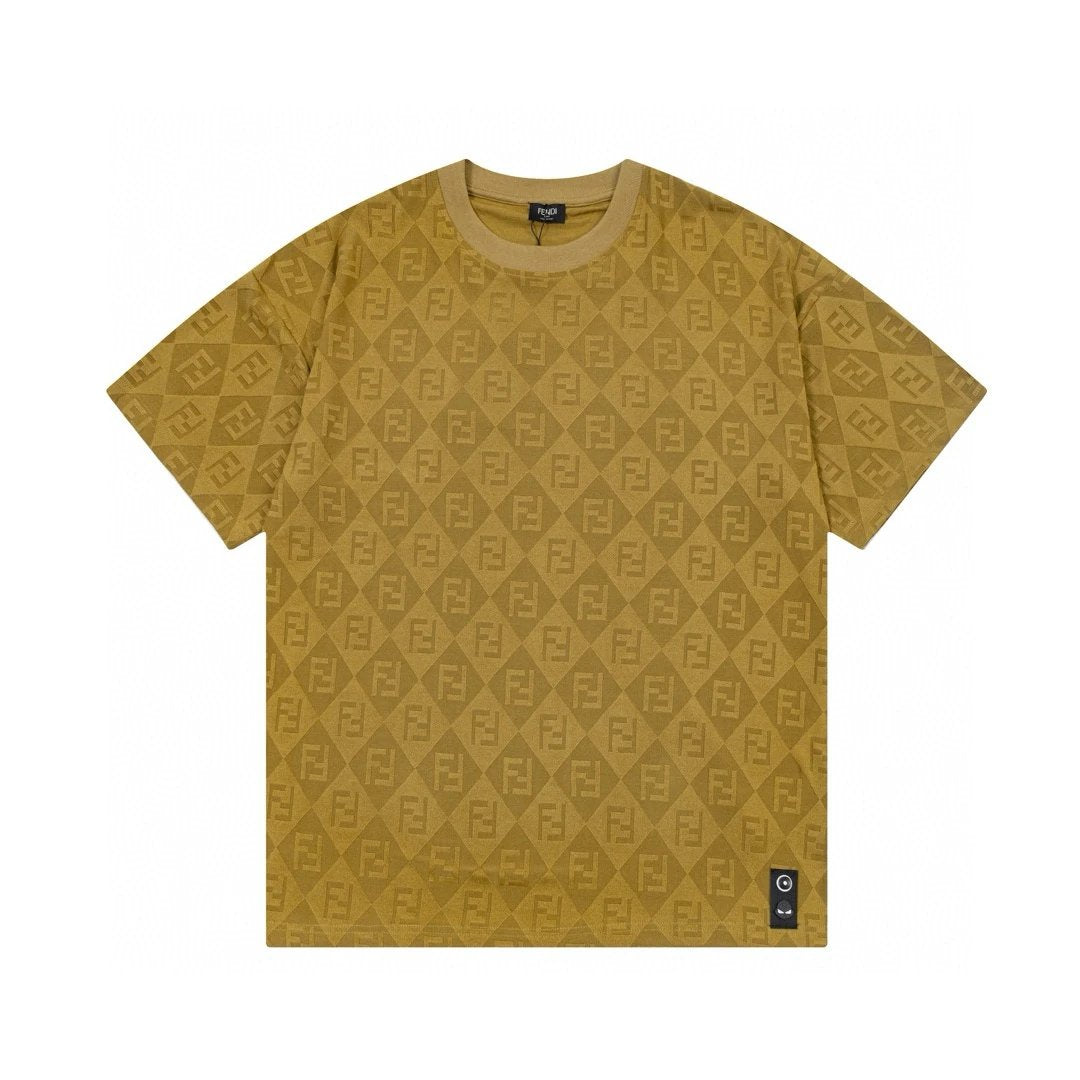 Fendi all over Monogram T-shirt Brown