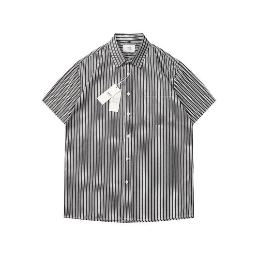 Ami button-up T-shirt Black White
