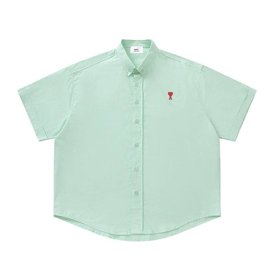 Ami button-up T-shirt All Green