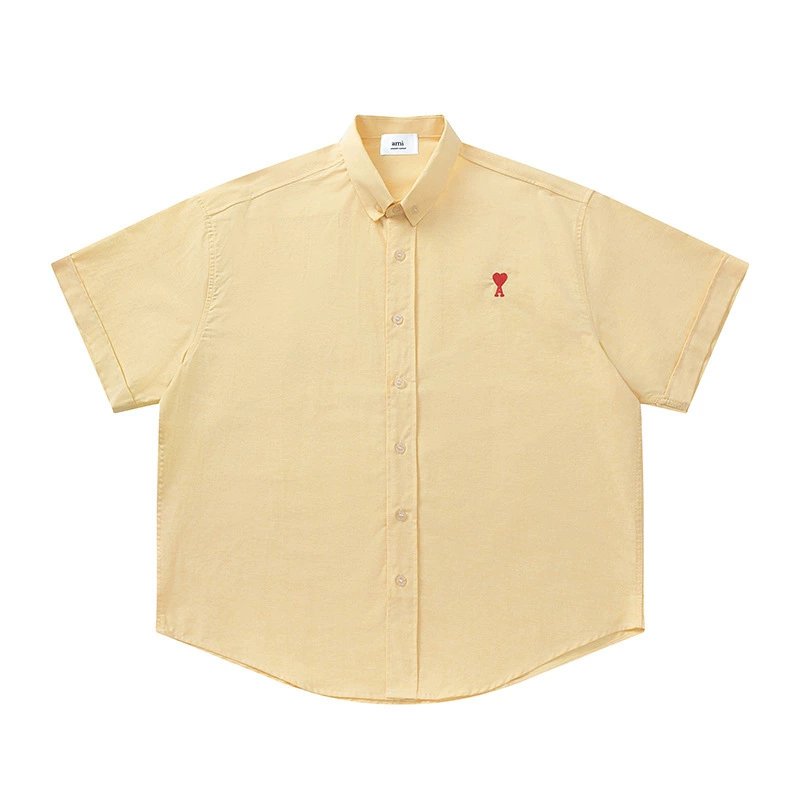 Ami button-up T-shirt All Orange