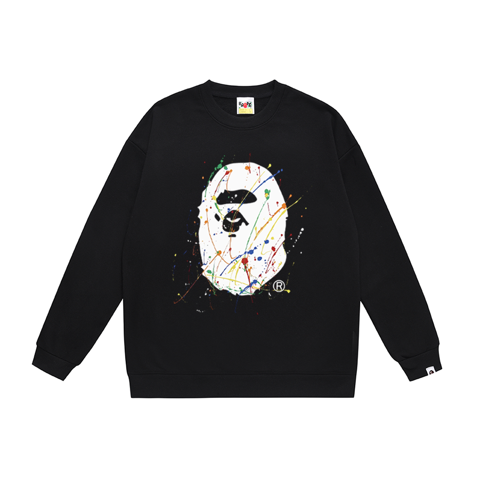 Bape Paint splatter Sweater Black