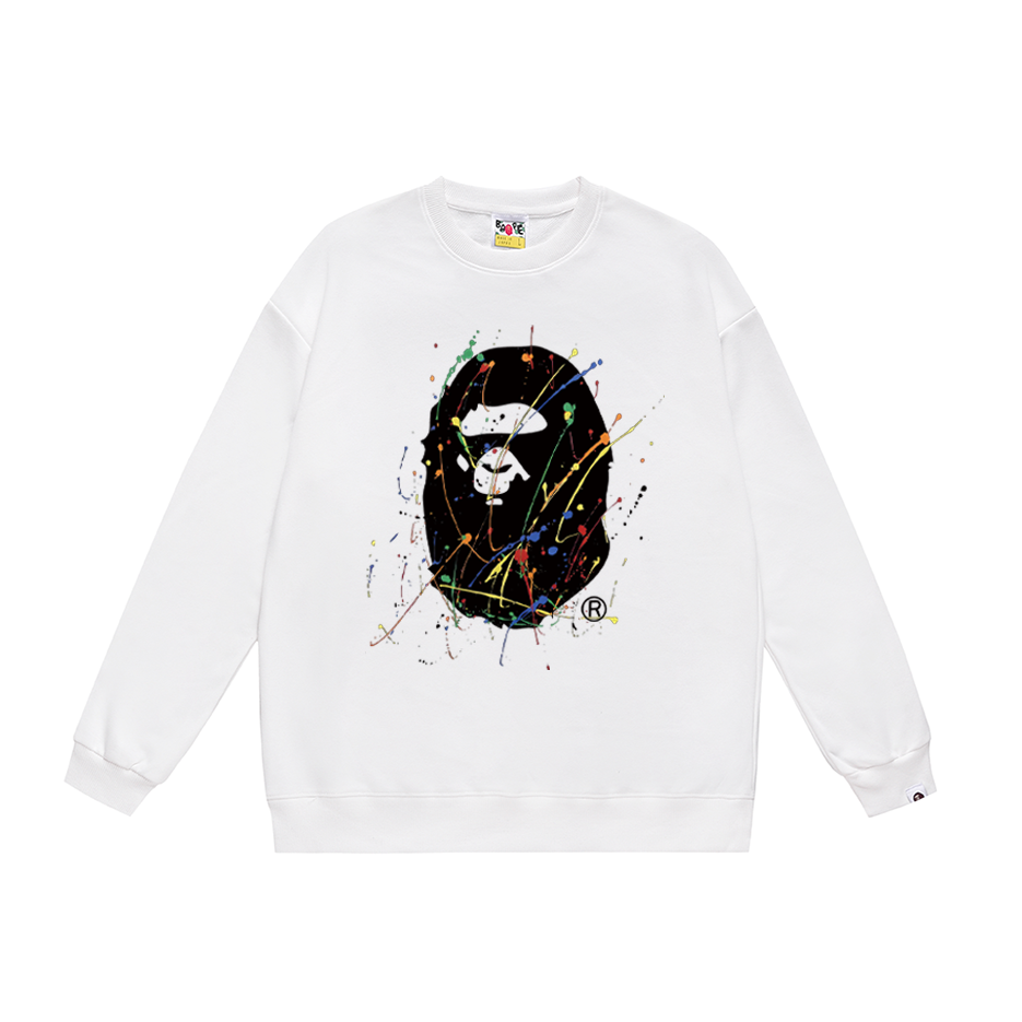 Bape Paint splatter Sweater White