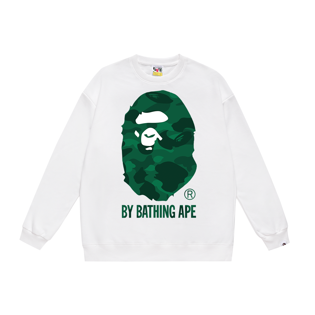 Bape Green Icon Sweater White