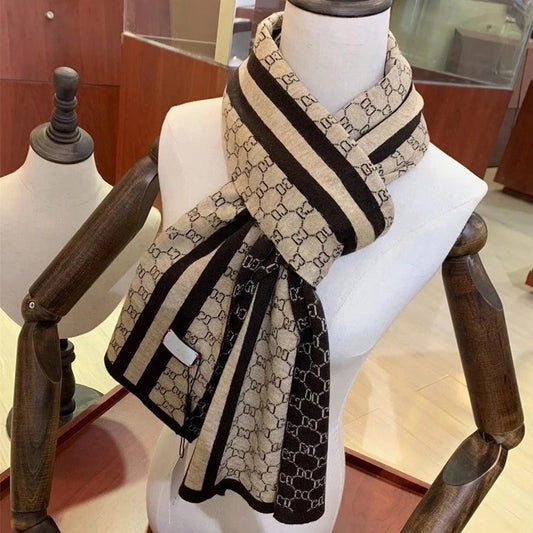 Gucci Monogram Scarf Brown